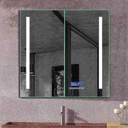 Alfi Brand 26" x 30" Double Door LED Light Bluetooth Medicine Cabinet ABMC2630BT